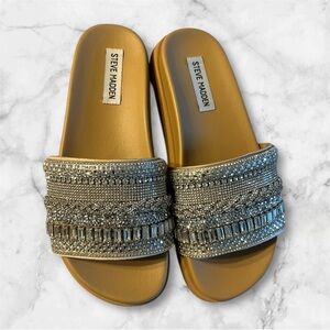 Steve Madden Milina-R Rhinestone Embellished Women's Slides